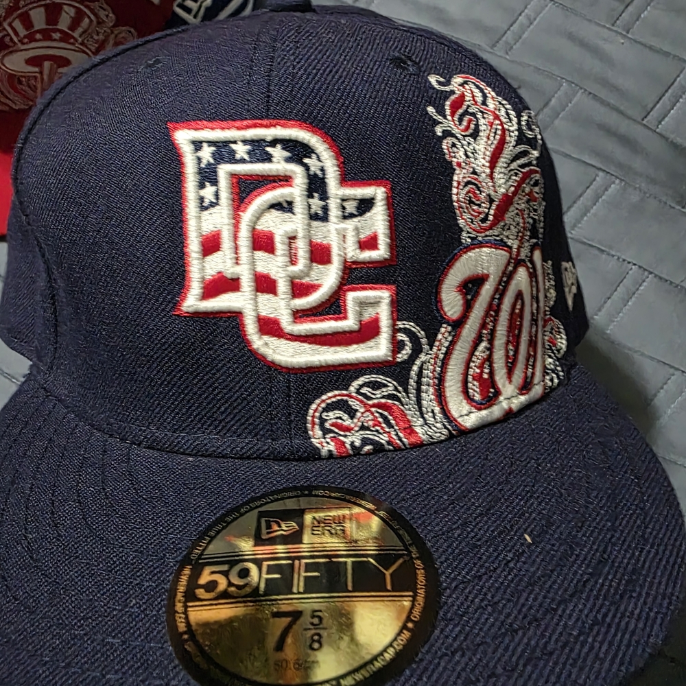 New Era Navy DC Embroidered Cap